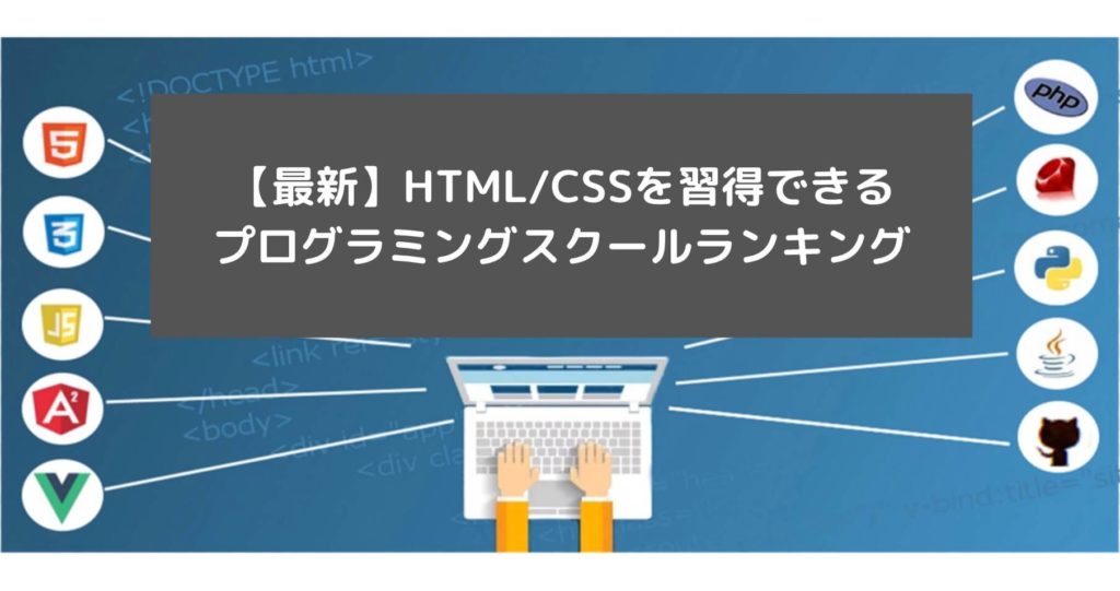 【最新】HTML/CSSを習得できるプログラミングスクールランキングと書かれた画像